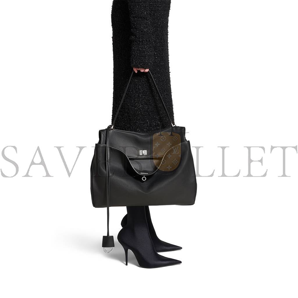 BALENCIAGA WOMEN'S RODEO LARGE HANDBAG IN BLACK (40*30*13cm) BALENCIAGA WOMEN'S RODEO LARGE HANDBAG IN BLACK (40*30*13cm)